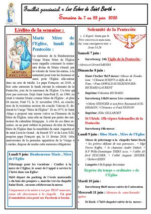 Bulletin Du 7 Au 22 Juin 2025