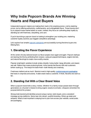 Why Indie Popcorn Brands Are Winning Hearts And Repeat Buyers