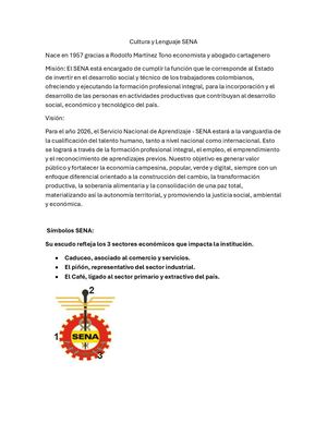 Cultura Y Lenguaje Sena