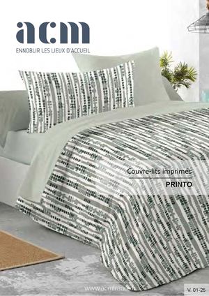 ACM Catalogue Couvre Lit Boutis Imprime Collectivite PRINTO Ref 5907P
