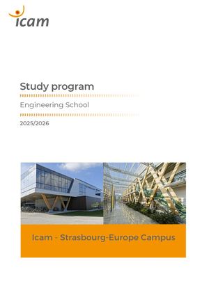 2025 Study Program Icam Strasbourg Europe Campus