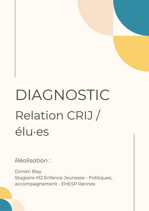 Diagnostic Crij Elus 2025 Blay Dimitri