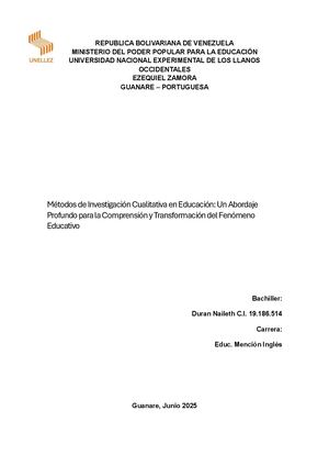 Métodos de Investigación Cualitativa en Educación: Un Abordaje Profundo para la Comprensión y Transformación del Fenómeno Educativo