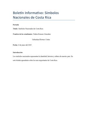 Boletin Simbolos Nacionales Nailea And Flower