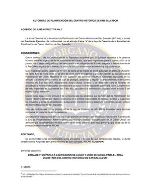 Autoridad De Planificación Del Centro Histórico De San Salvador