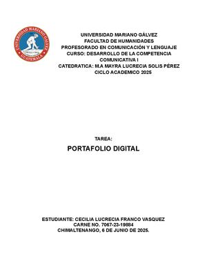 Portafolio Digital Desarrollo de la Competencia Comunicativa I