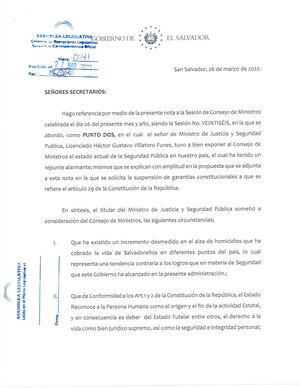 Regimen De Excepcion 2022