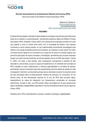 Automatización Robótica De Procesos (Rpa)