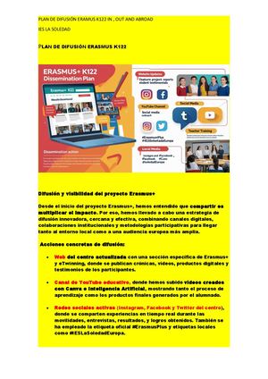 Plan De Difusión Erasmus K122