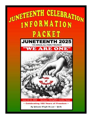 Juneteenth 2025 Registration Packet
