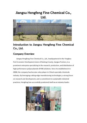 Jiangsu Hengfeng Fine Chemical Co., Ltd.