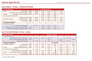 Navettes Salagou - ligne 661 été
