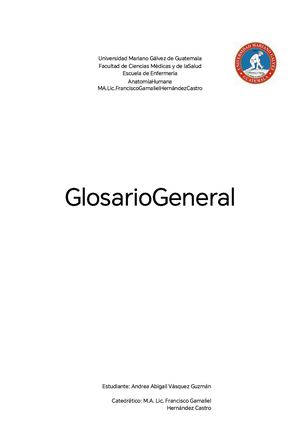 Glosario Anatomía