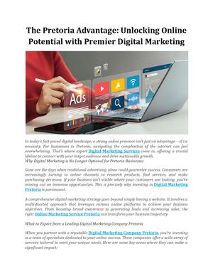 The Pretoria Advantage Unlocking Online Potential With Premier Digital Marketing