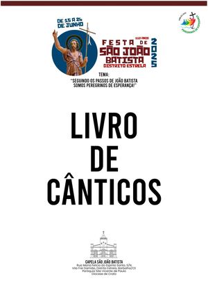 Livro de Cânticos - Festa De São João Batista 2025