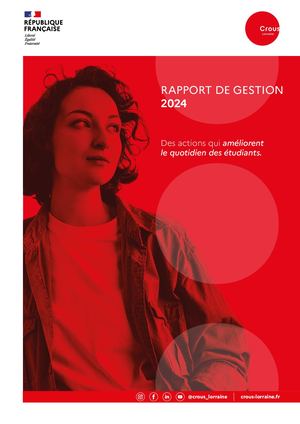 Rapport de Gestion 2024 - Crous Lorraine