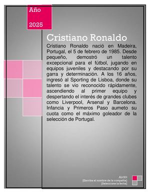Biografía Cristiano Ronaldo
