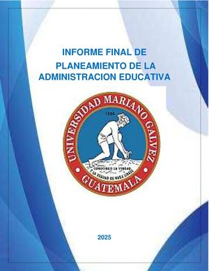 Informe Final De Planeacion