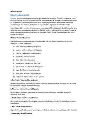 Bosart Mobilya, Modoko Mobilya Firması