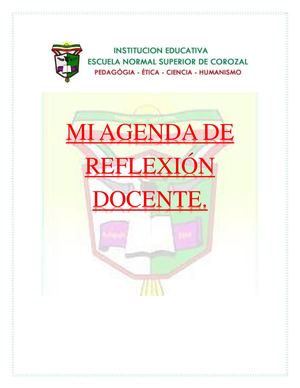 Agenda Reflexiva Docente Yeni Rodriguez