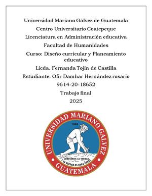 Trabajo Final Diseño Curricular