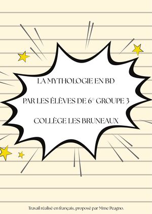 La Mythologie En Bd 6° Groupe 3 Compressed