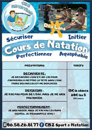 Cours de natation aux Ranchisses