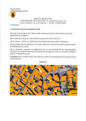 Arrêté 105 2025 Cheminette