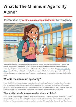 What Is The Minimum Age To fly Alone?