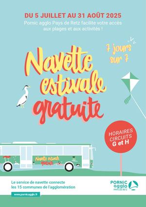 Horaires navette estivale 2025 - Circuits G-H