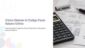 Como Obtener El Código Fiscal De Italia Online