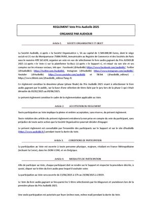 Prix Audiolib 2025 - Phase 2 : Appel aux votes du public