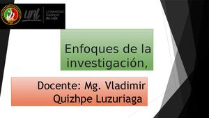 Enfoques De La Investigación