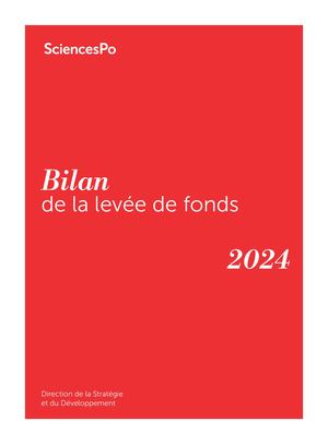 Bilan de la levée de fonds 2024
