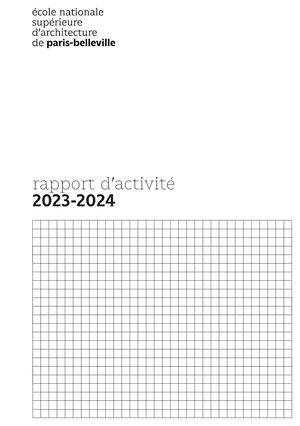 Rapport d'activité de l'Énsa-PB 2023-2024