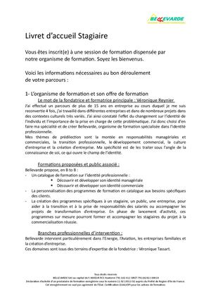 Reglement Interieur Bellevarde