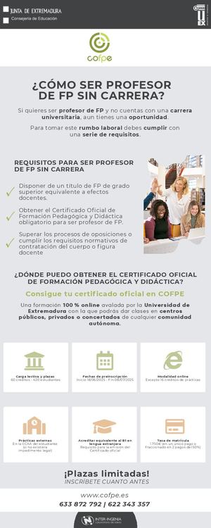 Certificado Oficial de Formación Pedagógica y Didáctica