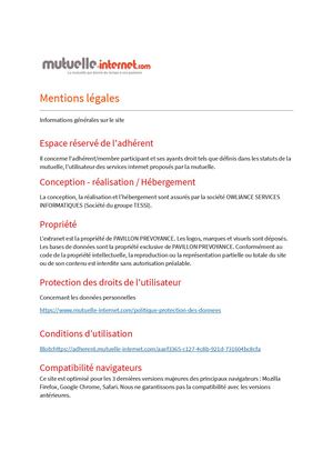 2025 - MENTIONS LEGALES MI