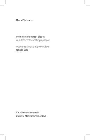 Mémoires D'un Petit Biquet