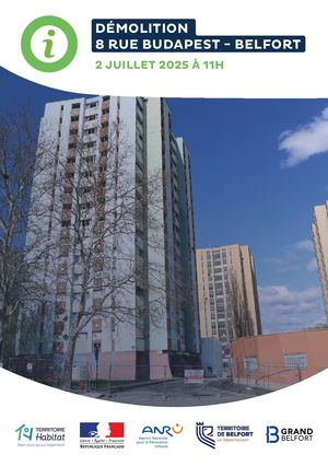 Dépliant démolition 8 rue Budapest, Belfort
