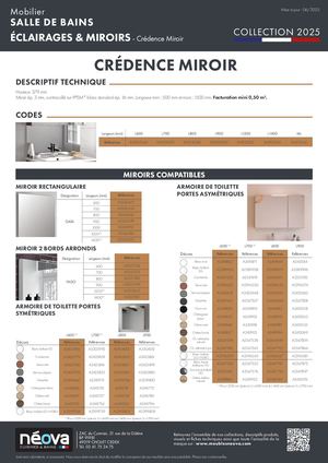 NÉOVA Crédence Miroir