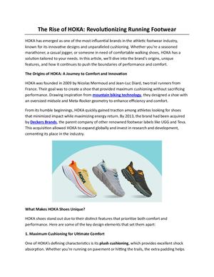 The Rise Of Hoka Revolutionizing Running Footwear