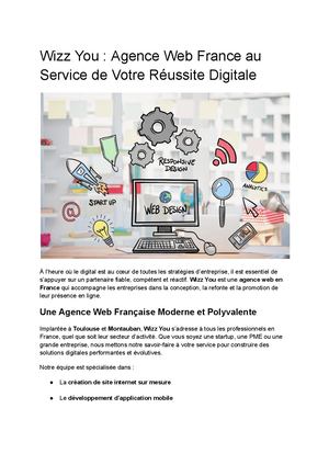 Wizz You : Agence Web France au Service de Votre Réussite Digitale