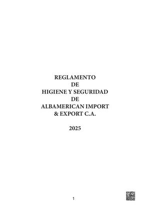 Reglamento De Higiene 2025 Modificado Presentacion