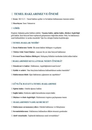 temel haklarımız