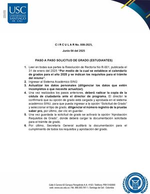 Paso a paso de solicitud de grado