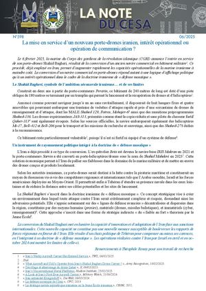 LA NOTE DU CESA N°598