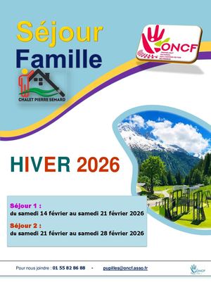 Sejour Famille Oncf Hiver 2026