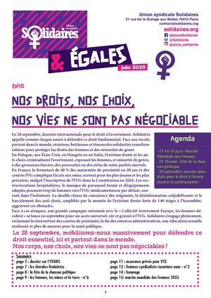 Bulletin Solidaires et Egales - Juin 2025