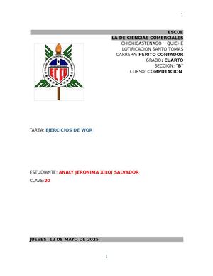 34 Ejercicios De Word